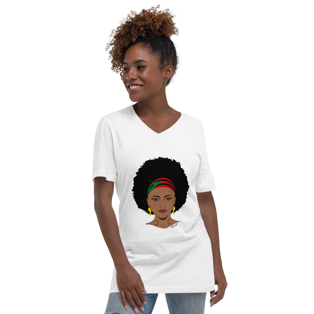"La Afro Latina" V-Neck T-Shirt